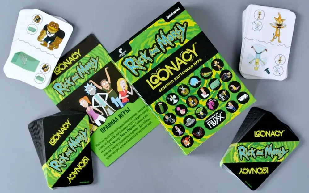Настольная игра Loonacy Рик и Морти,  