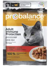 ProBalance Immuno Protection корм для кошек c говядиной в соусе 85г