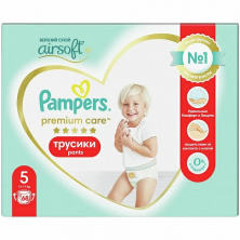 Pampers Подгузники-трусики PremiumCare Pants Junior (12-17кг) 68 шт