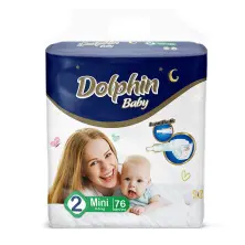 Подгузники для детей DOLPHIN MINI (3-6 кг), 76 шт.