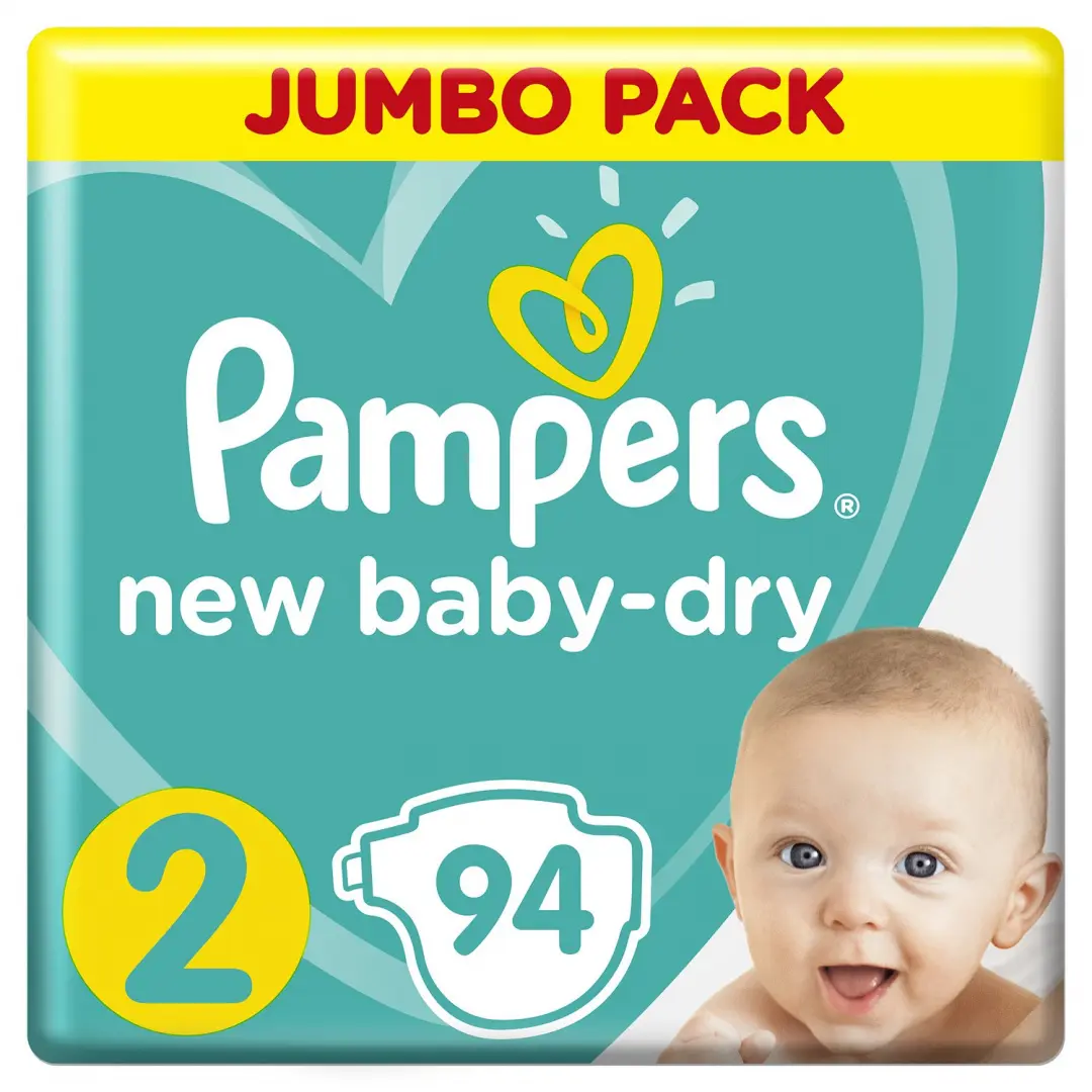 Подгузники Pampers New Baby-Dry 2 (4-8кг) 94шт купить в Минске с доставкой,  цены - МамаШоп