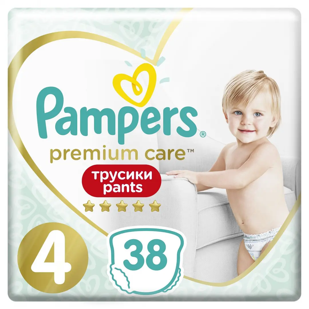 Pampers Подгузники-трусики Premium Care Pants 4 (9-15кг) 38шт купить в  Минске с доставкой, цена