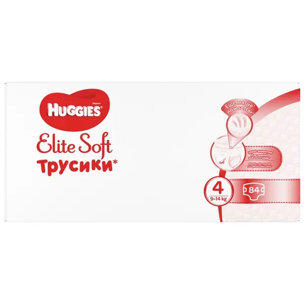 Подгузники-трусики Huggies Elite Soft 4 (9-14кг) 84шт