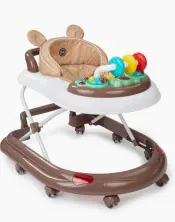 Happy Baby Ходунки детские SMILEY V2, с игровой панелью, цвет коричневый