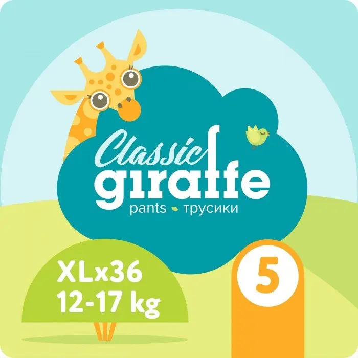 Подгузники-трусики Lovular Giraffe Classic XL (12-17кг) 36шт