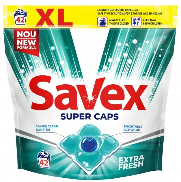 Капсулы для стирки Savex Extra Fresh 42шт
