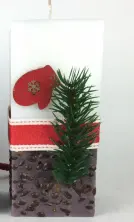 Свеча "Куб с кофе", 9х9х12,5 см, 1 шт