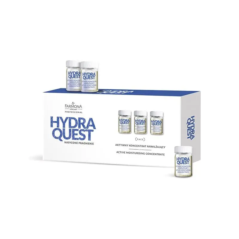FARMONA Hydra Quest Активный увлажняющий концентрат для лица, шеи и декольте, 10*5 мл