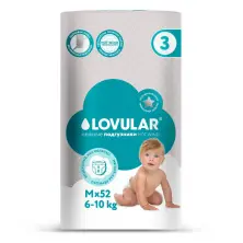 Подгузники Lovular Hot Wind M (6-10кг) 52шт