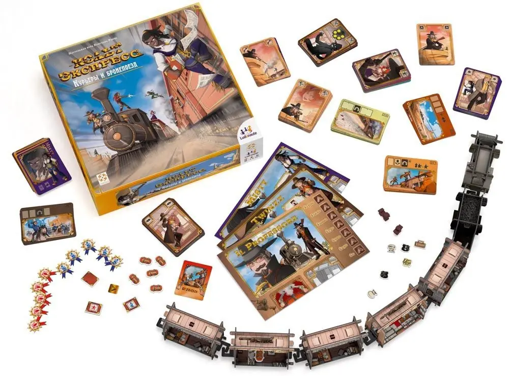 Настольная игра Стиль Жизни, Кольт экспресс. Курьеры и бронепоезд 