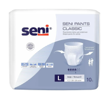 Подгузники-трусы для взрослых SENI PANTS CLASSIC LARGE (100-135см) 10шт