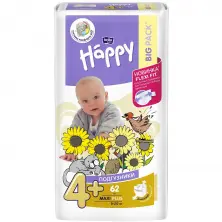 Подгузники Happy Maxi Plus 9-20 кг (62 шт)