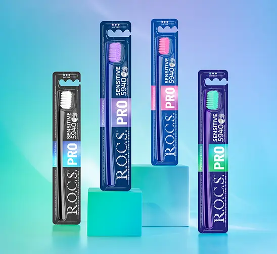 ROCS Зубная щетка PRO SENSITIVE" мягкая