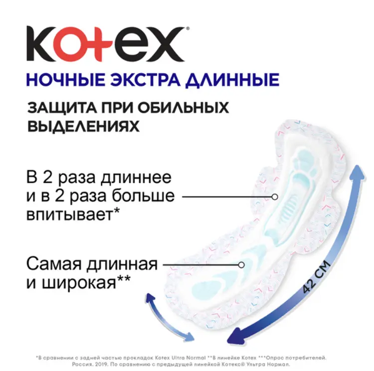 Прокладки гигиенические ультратонкие Kotex Ultra Night 7 шт