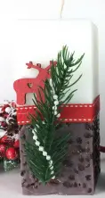 Свеча "Куб с кофе", 7х7х15 см, 1 шт