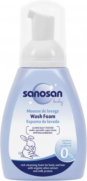 Детский шампунь-пенка для купания детей Sanosan Baby 250мл