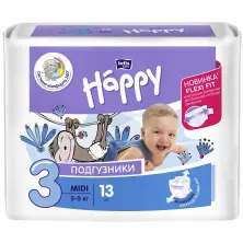 Подгузники Happy Midi 5-9 кг (13 шт)