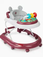 Happy Baby Ходунки детские SMILEY V2, с игровой панелью, цвет бордовый