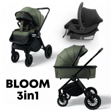 Детская коляска Bubago BLOOM 3in1 цвет Зеленый
