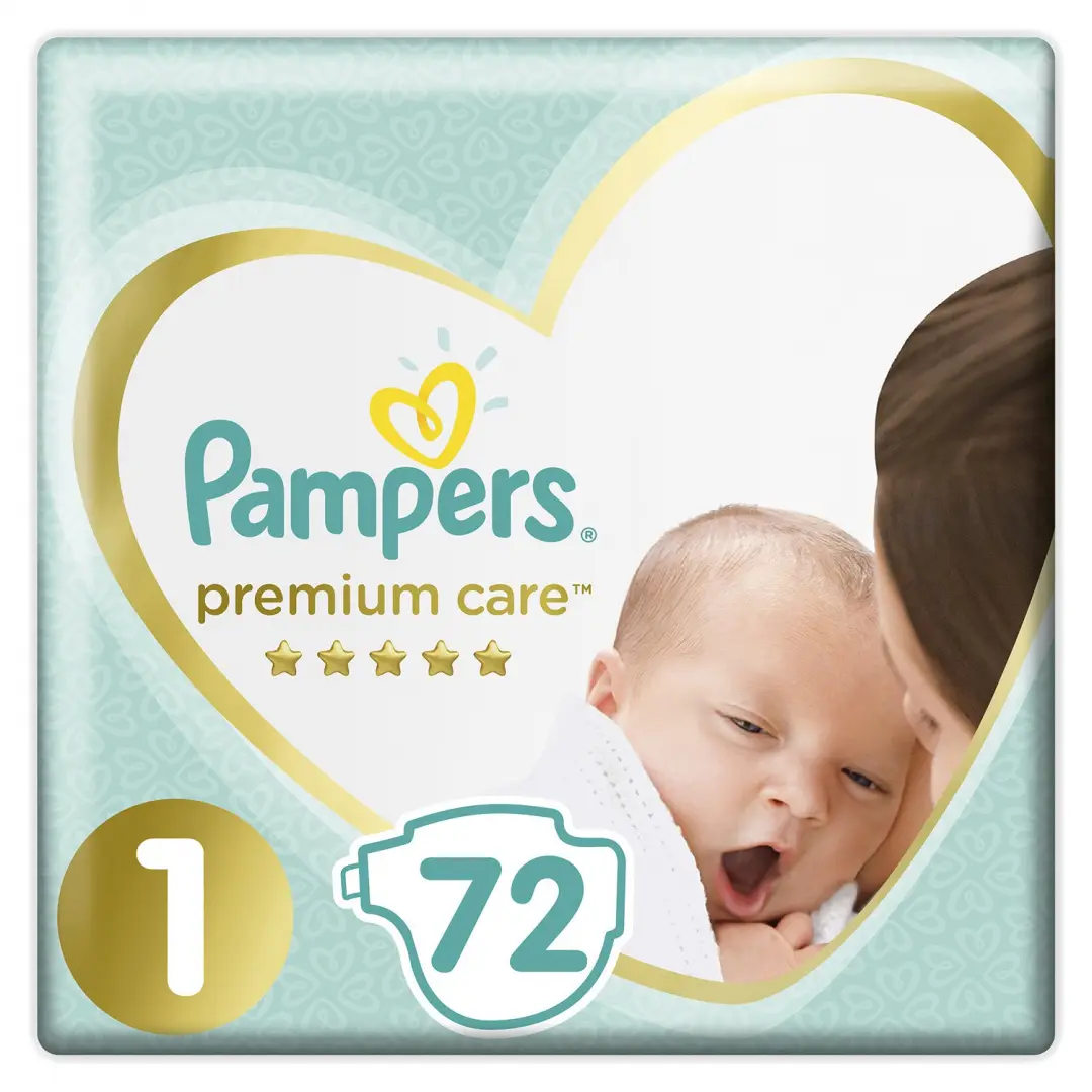 Подгузники Pampers Premium Care 1 (2-5кг) 72шт купить в Минске с доставкой,  цены - МамаШоп